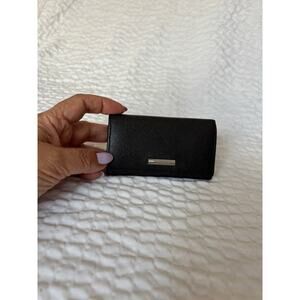 Burberry Black Leather Key Holder